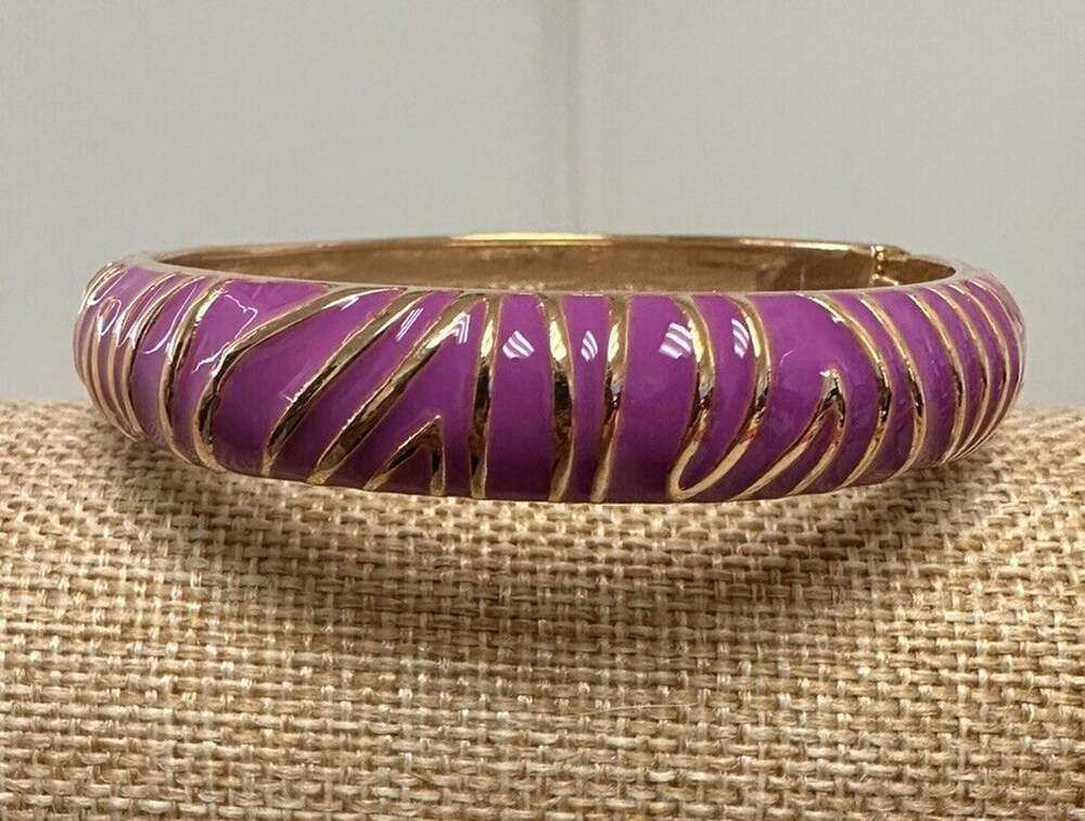 Sequin Nordstrom Colorful Mid-Thin Gold Tone Enamel Hinge Bangle $33 NWOT #99